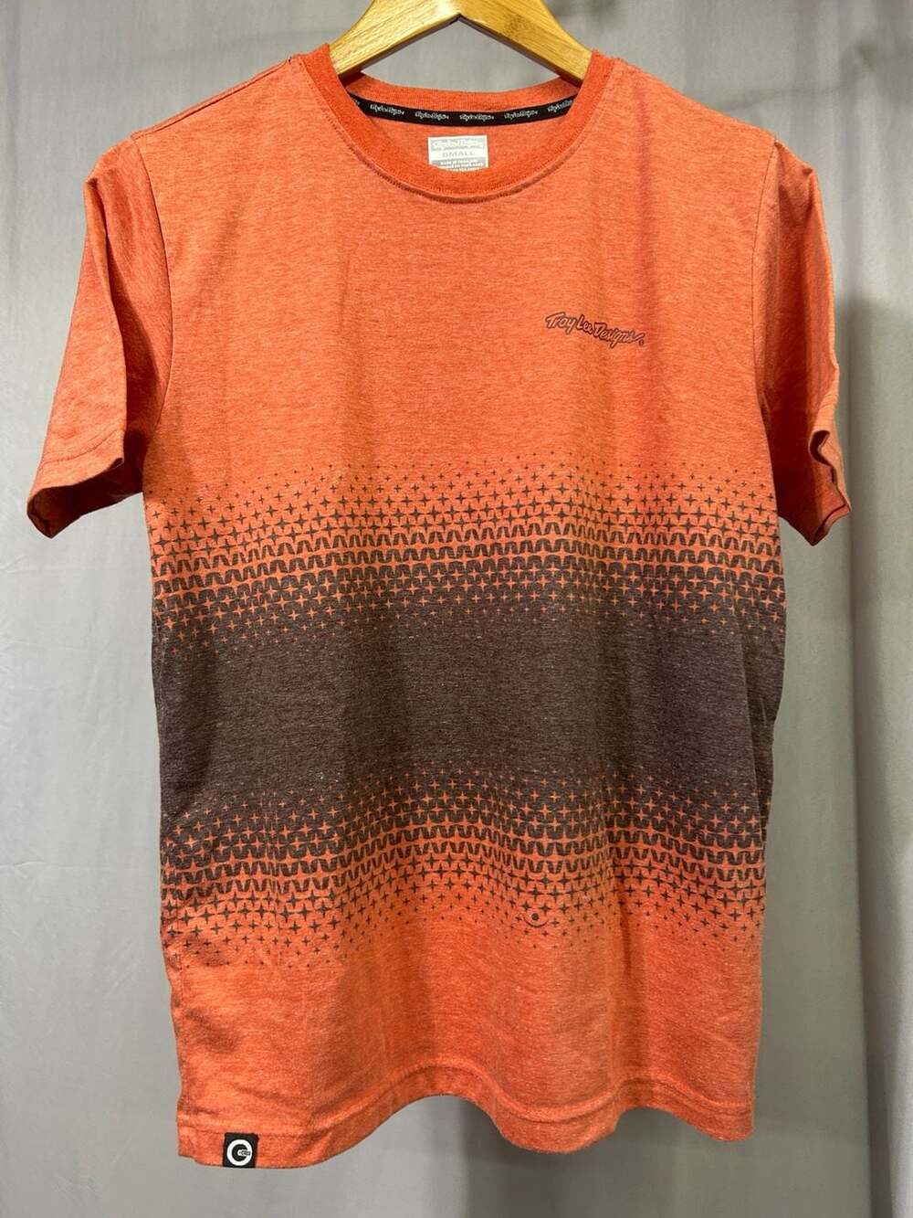 Troy Lee Designs Skyline Short Sleeve MTB Jersey Orange Geometric Size Small